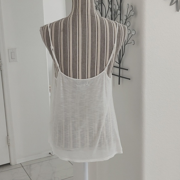 2 Piece Lucky Brand Lace Short Sleeve Top & Matching Cami Set Cream M - Picture 4 of 10